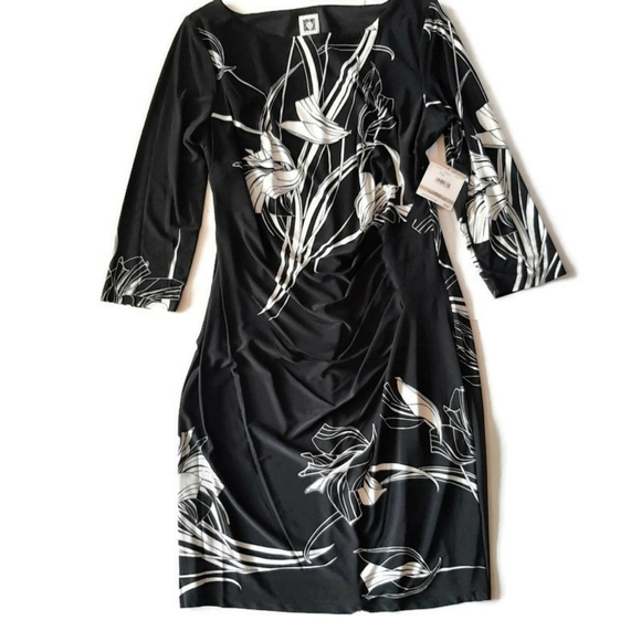 Anne Klein Dresses & Skirts - ANNE KLEIN NWT supplice black/white knit dress